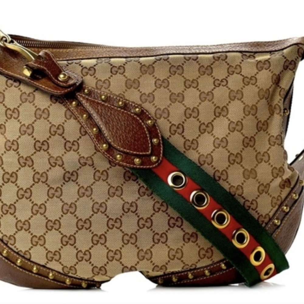 Authentic Gucci Pelham With Studs 15"L x 11"-12"H x 2"-5"w